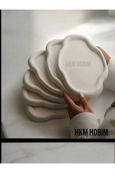 HKM Hobim Wavy Design Jewelry Plate – Stylish and Decorative Organizer
