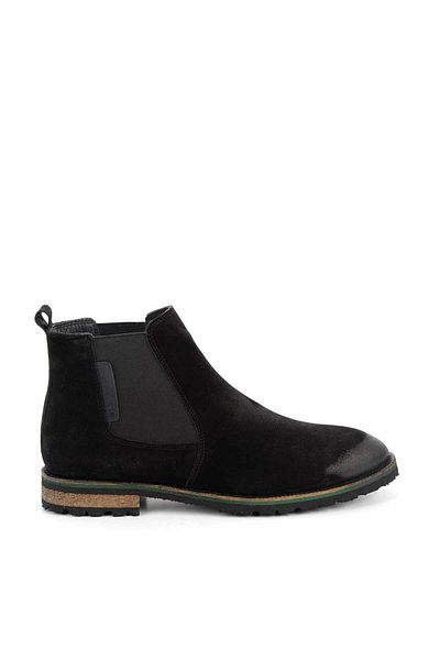 Hush Puppies Μαύρες ανδρικές μπότες & μποτάκια από γνήσιο δέρμα Hp1144177901