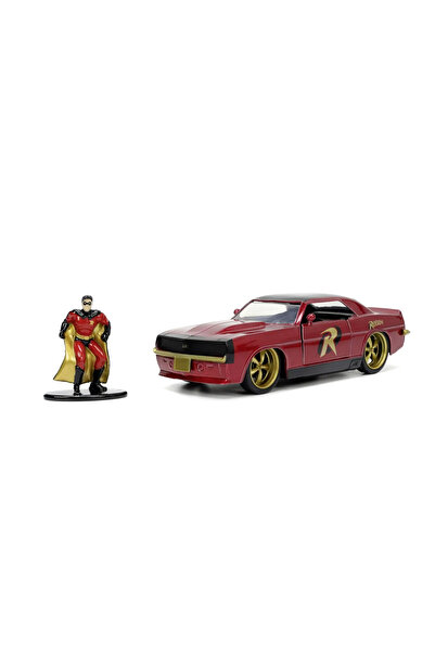 Simba JADA BATMAN ROBIN FIGURINE SET AND 1967 CHEVROLET CAMARO METAL CAR 1:32 SCALE