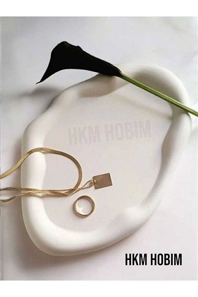 HKM Hobim Wavy Design Jewelry Plate – Stylish and Decorative Organizer