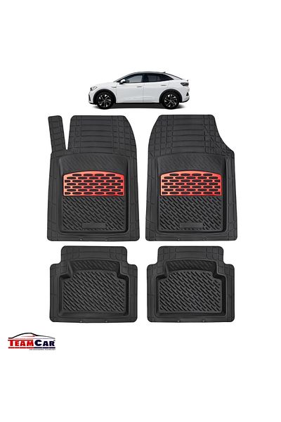 TEAMCAR Car Mats ® Tray Type Compatible Volkswagen Id.5 E25 (2021–2025) - Red