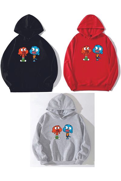 QWIM - 3" Gumball Printed Sweat (Red - Gray - Black)