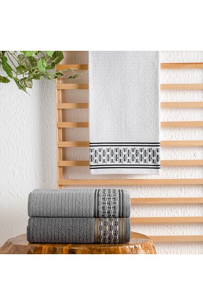 Schafer Home Plain Jacquard Towel 70X140-White