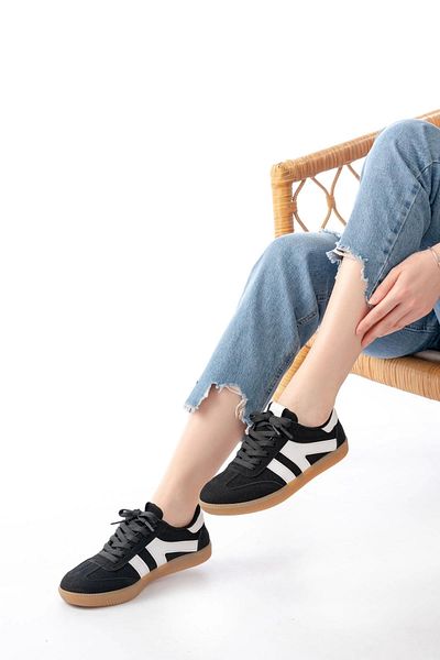 TB Terzi Bey M-1004 Black Suede Lace-up Thermo Sole Casual Women's Sport