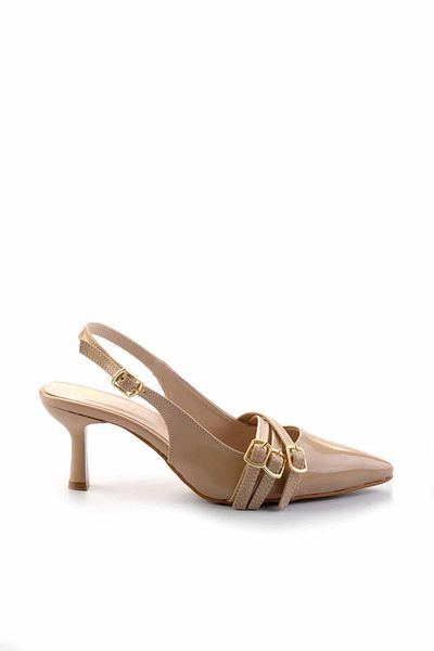 Bambi Nude Patent Leather Women's Classic Heeled Shoes01206011108
