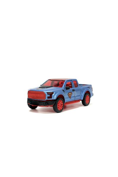 Simba JADA DC SET METALLIC FIGURINE SUPERMAN AND 2017 FORD F 150 RAPTOR CAR 1:32 SCALE