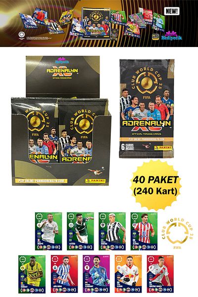 hediyecik Panini Fifa Club World Cup 2025 Trading Card World Cup Game Cards 40 Packs (240 Cards)