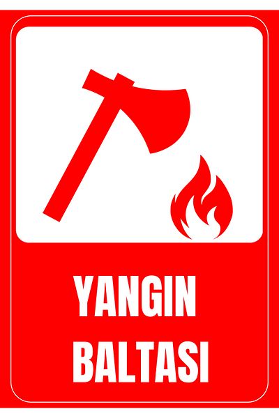Girl Power 35 X 50 Fire Axe Foil Printing Sticker Warning Sign
