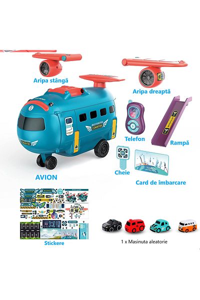 LUDIRO Multifunctional Transformable Airplane, Flight and Driving Simulator, Realistic Sounds