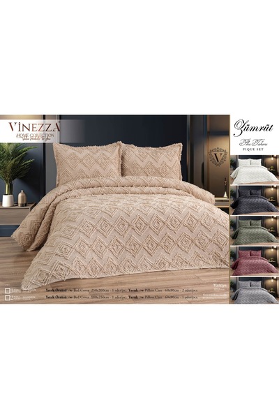 Zaimoğlu Pompom Bedspread Set White