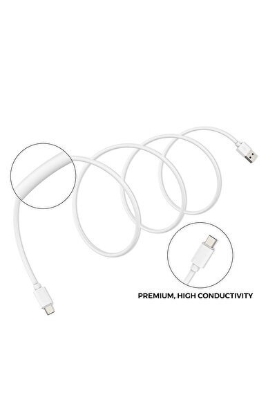 SmartGSM Cablu SmartGSM USB - USB-C, 1m, Alb