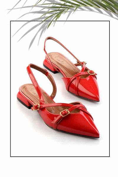 Bambi Red Women's Classic Heeled Shoes K01226015408