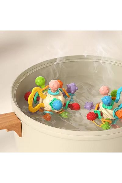 LUDIRO Educational Teething Toy for Babies, Activity Ball, Multifunctional and Safe