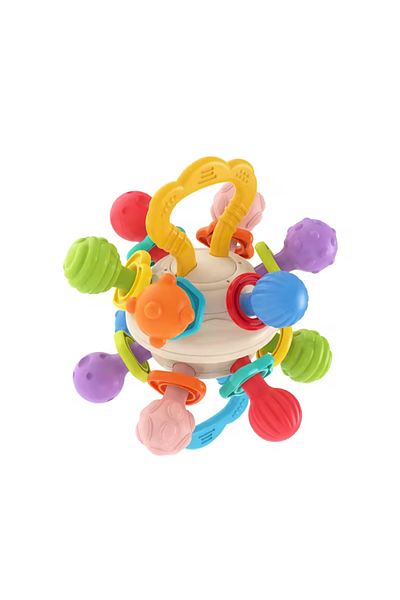 LUDIRO Educational Teething Toy for Babies, Activity Ball, Multifunctional and Safe