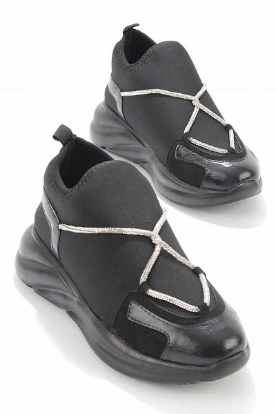 Bambi Black Stretch Women's Sneaker K01212021417