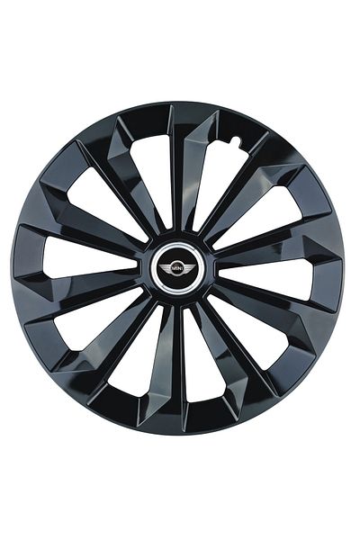 OEM Set de 4 capace de jantă Fame Black R16 pentru gama de mașini Mini