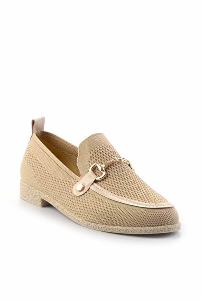 Bambi Bej Kadın Loafer Ayakkabı K01225020282