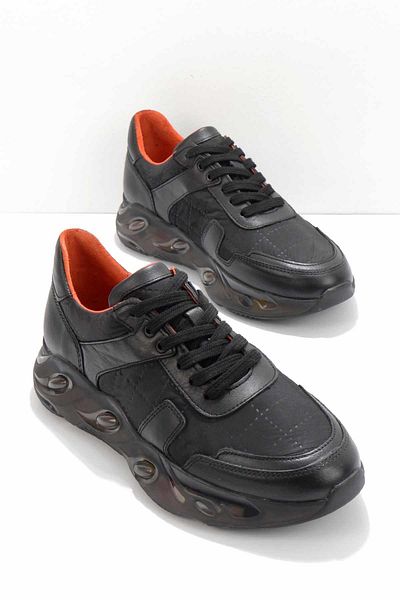 Bambi Black Suede Genuine Leather Men's Casual Shoes E01350606502
