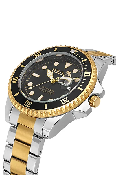 Polo Air Mercek Calendar Rotating Case Men Wrist Watch Silver Gold Black Color Pl-0989E6X