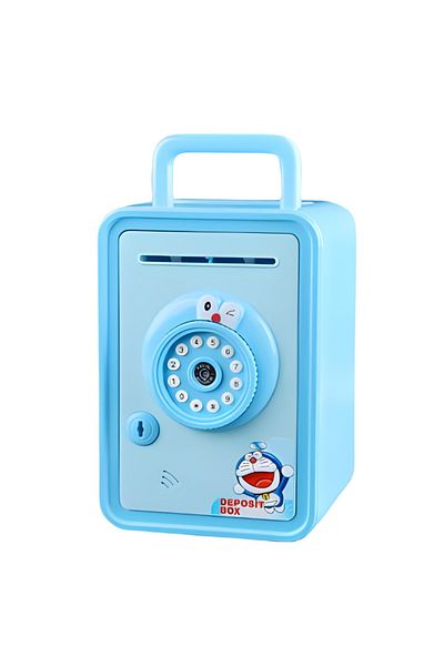LUDIRO Interactive Toy Digital Piggy Bank, Opening with Password or Facial Recognition, Blue