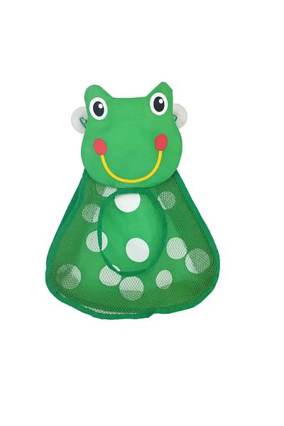 LUDIRO Bag for Bath or Beach Toys, Frog, Suction Cup Attachment System, Textile Material