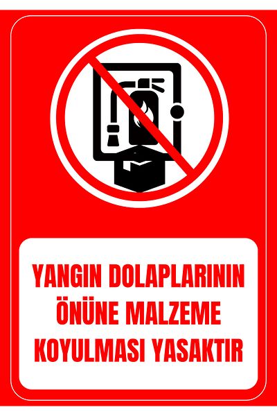 Girl Power 35 X 50 Prohibited to Place Materials in Front of Fire Cabinets Foil Printing Sticker Warning Sign