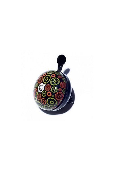 Pegas Ding-Dong Doorbell 80mm, model 1, Steel, Black with Yellow+Orange