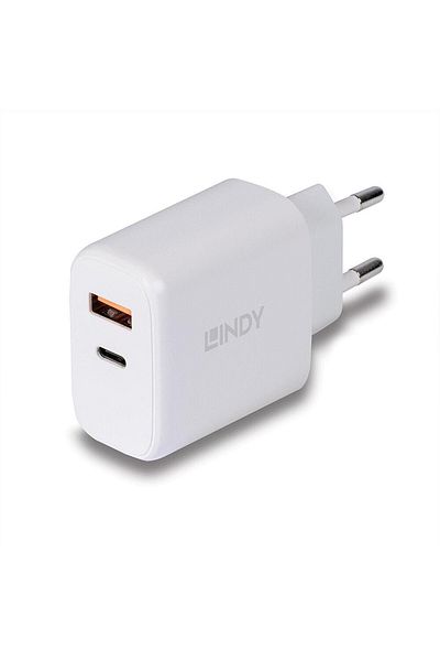 LİNDY Incarcator USB A & C, 30W, putere intrare 100-240VAC, 50/60Hz 0.6A, putere iesire USB Typ