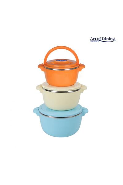 Heinner SET 3 CASEROLE TERMICE 2+4+6L,BELLY BLUE, ART OF DINING BY