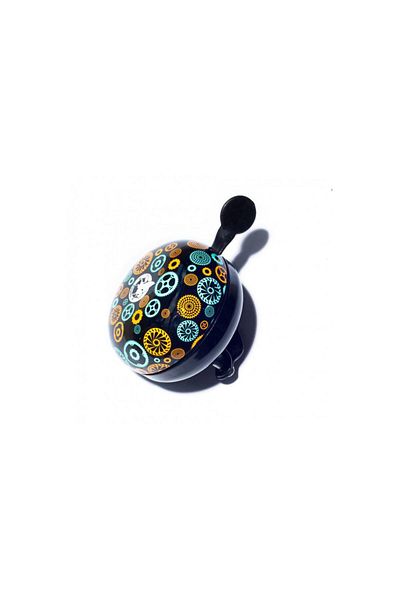 Pegas Ding-Dong Doorbell 80mm, model 2, Steel, Black with Blue+Orange