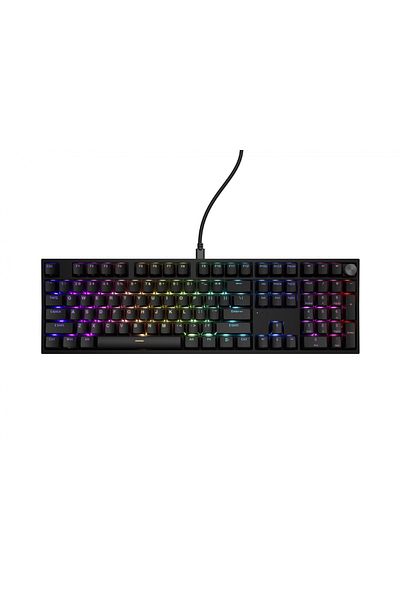 Genesis Thor 404 wired mechanical gaming keyboard, RGB lighting, Peach switches, 107 keys,