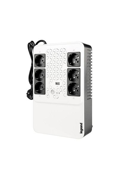 Legrand UPS MULTIPLUG 600, 600VA/360W, 6x German standard sockets, USB charger, baterie 1x 12V