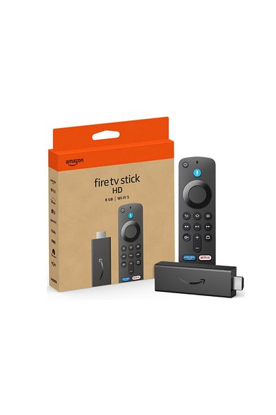 Amazon Fire TV Stick HD, free and live TV, Alexa Voice Remote, smart home controls, HD streamin