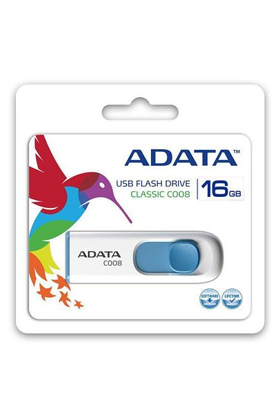Adata Memorie USB Flash Drive C008, 16GB, USB 2.0, alb