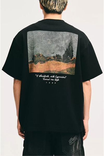 Koklonmoda Unisex Van Gogh Printed Oversize T-Shirt