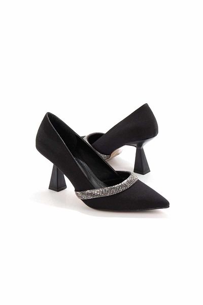Bambi Matte Black Women's Classic Heeled Shoes K 01231342938