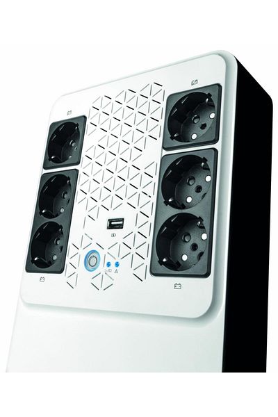 Legrand UPS MULTIPLUG 800, 800VA/480W, 6x German standard sockets, USB charger, baterie 1x 12V