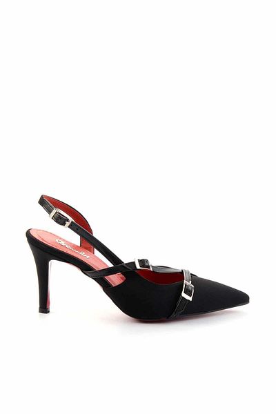 Bambi Black Black Nubuck Women's Classic Heeled Shoes01455018501