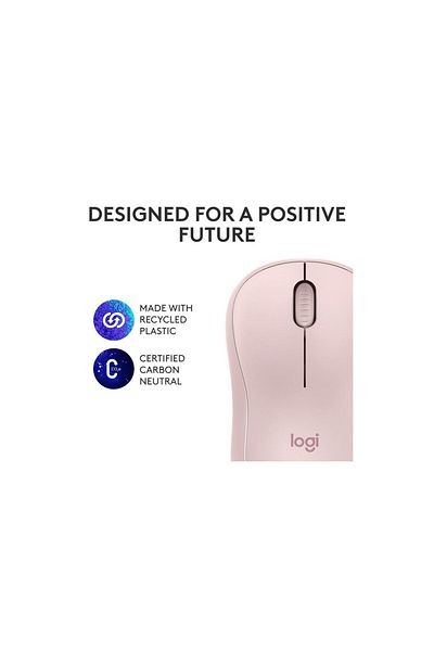 logitech Mouse MK240 Silent Wireless, optical, Bluetooth interface, 1000 DPI resolution, pink