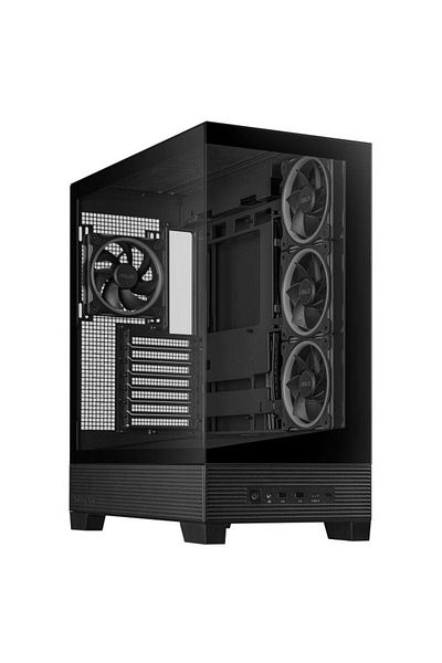 ASUS A31 PLUS Mid Tower ARGB Case BLACK, Tempered Glass, Expansion Slots 7, Drive Bays: 2