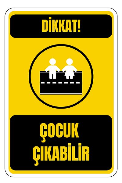 Girl Power 35 X 50 Attention Children Can Exit Foil Printing Sticker Warning Sign