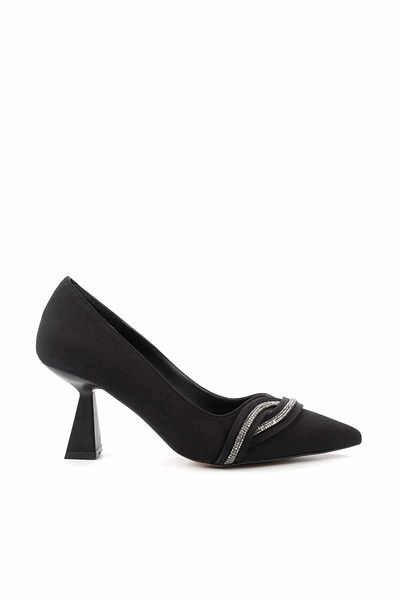 Bambi Matte Black Women's Classic Heeled Shoes K 01231341238