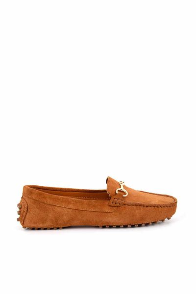 Bambi Дамски кожени мокасини Taba K01274225002