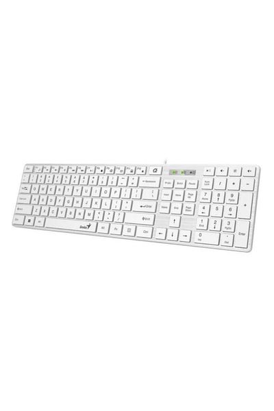 GENIUS Keyboards Genius SlimStar 126 USB keyboard, white