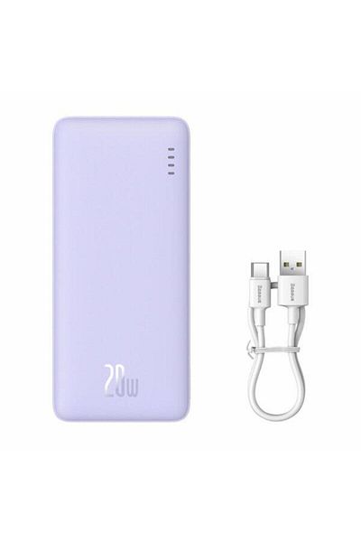 Baseus Baterie externa Airpow, 10000mAh, 20W, 1 x USB; 1 x USB Type-C ,total 3A, violet