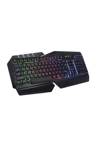 SERIOUX Gamig Andor keyboard, 104 keys, 19 Anti-ghosting keys, ergonomic design, backlight