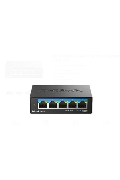 D-Link DMS-105 UNMANAGED SWITCH 5 PORT, Interfata: 5 x 10/100Mbps/1G/2.5G, Auto MDI/MDIX, CAPAC