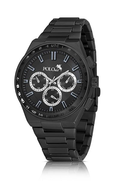 Polo Air Metal Case Men's Wrist Watch Black Color Pl-0990E1X