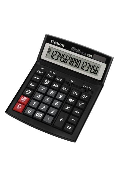 Canon WS-1610T 16-ψήφια Αριθμομηχανή Γραφείου, LCD, Ηλιακή/Μπαταρία, Λειτουργ...