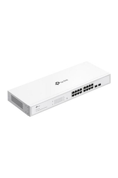 TP-LINK 16-Port Gigabit Smart Switch with 16× Gigabit RJ45 ports and 2× Gigabit SFP slots, Inte